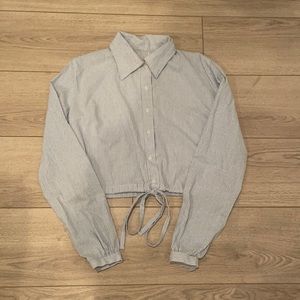 brandy melville cropped button up